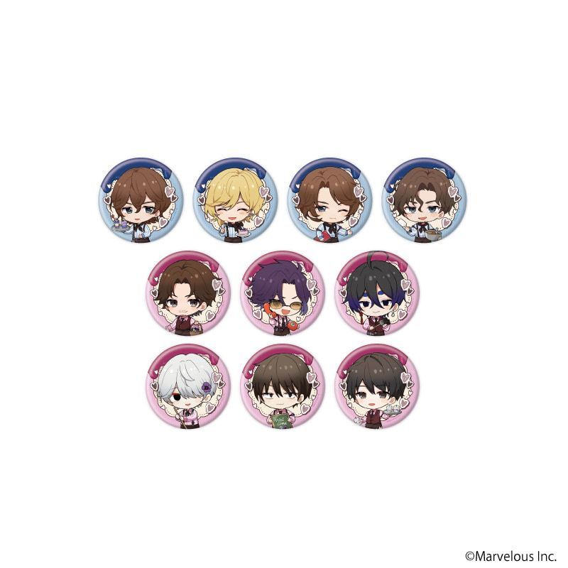 缶バッジ「千銃士:Rhodoknight」53/バレンタインver. ブラインド(10種)(ミニキャライラスト)