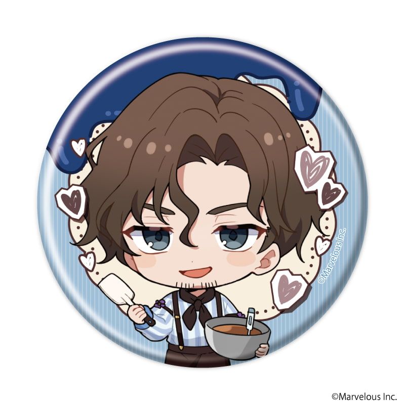 缶バッジ「千銃士:Rhodoknight」53/バレンタインver. ブラインド(10種)(ミニキャライラスト)