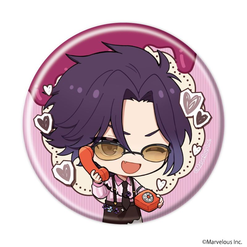 缶バッジ「千銃士:Rhodoknight」53/バレンタインver. ブラインド(10種)(ミニキャライラスト)