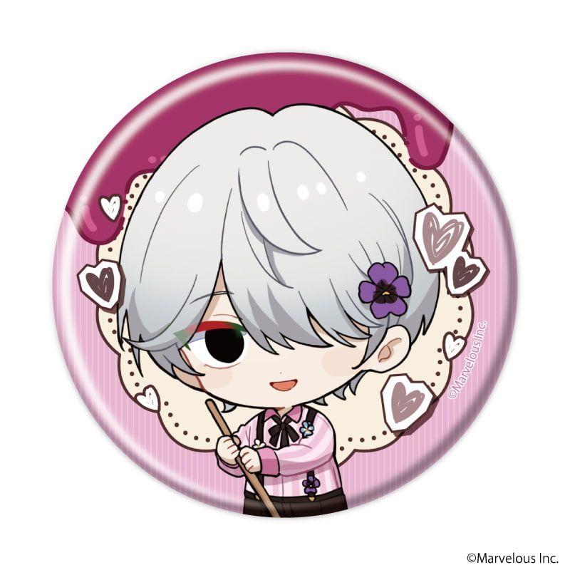 缶バッジ「千銃士:Rhodoknight」53/バレンタインver. ブラインド(10種)(ミニキャライラスト)