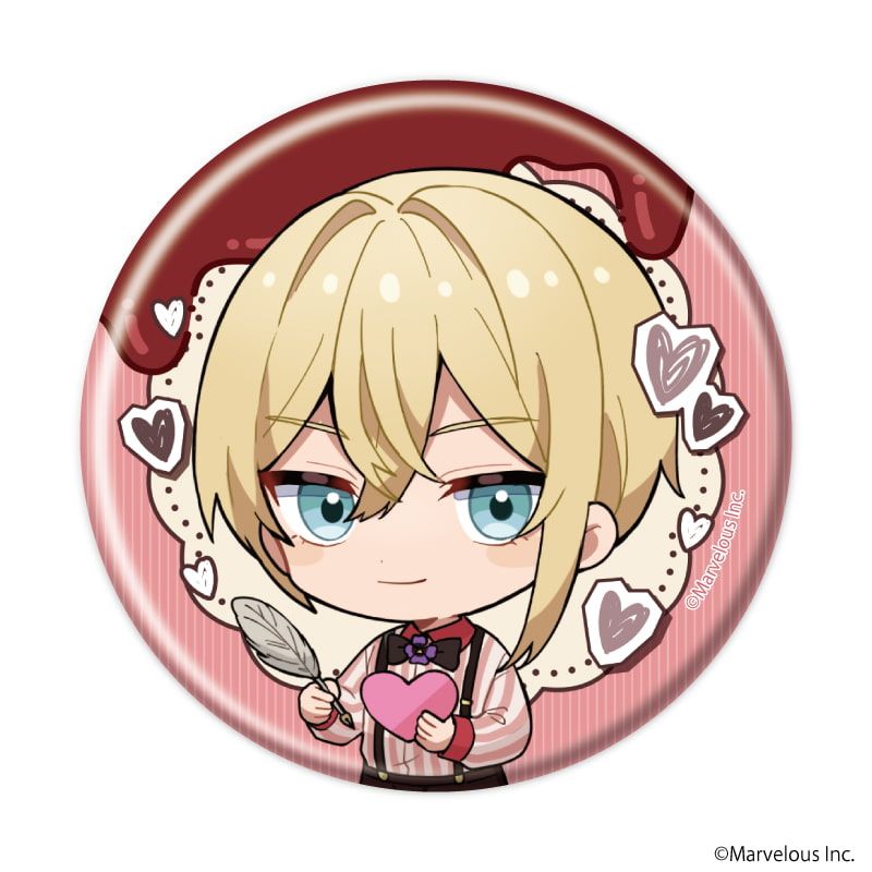 缶バッジ「千銃士:Rhodoknight」52/バレンタインver. ブラインド(11種)(ミニキャライラスト)