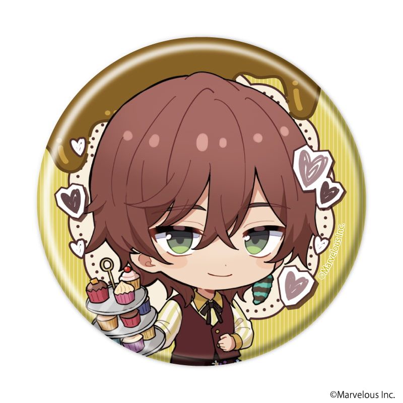 缶バッジ「千銃士:Rhodoknight」52/バレンタインver. ブラインド(11種)(ミニキャライラスト)