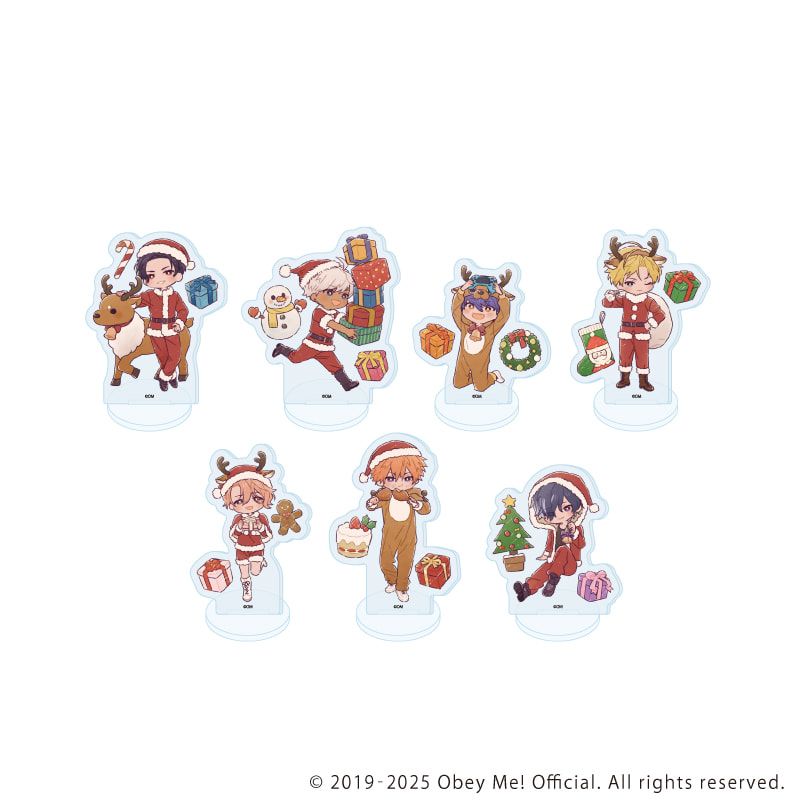 アクリルぷちスタンド「Obey Me! Nightbringer」20/クリスマスver.ブラインド(7種)(レトロアートイラスト)