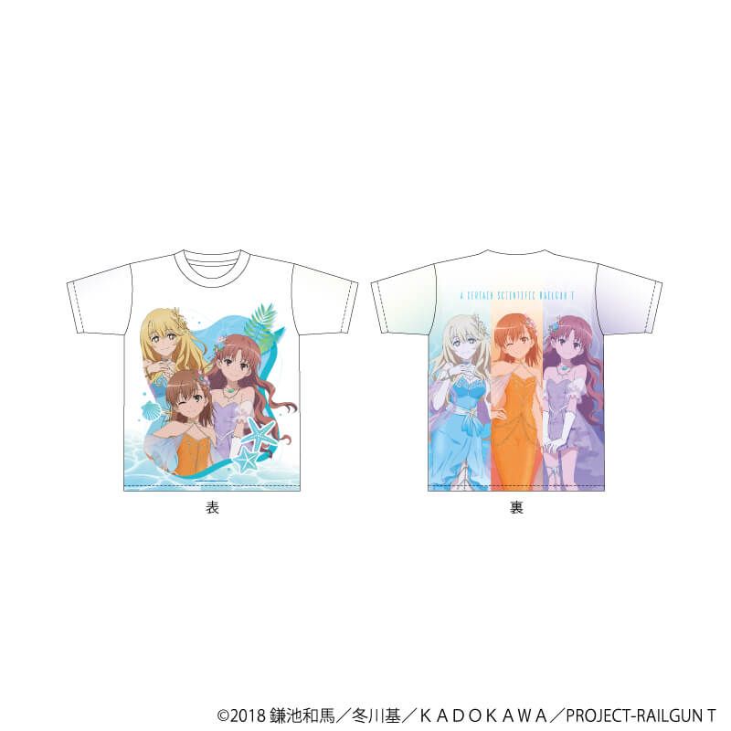 フルグラフィックTシャツ「とある科学の超電磁砲Ｔ」01/集合デザイン マーメイドドレスver.(描き下ろしイラスト)