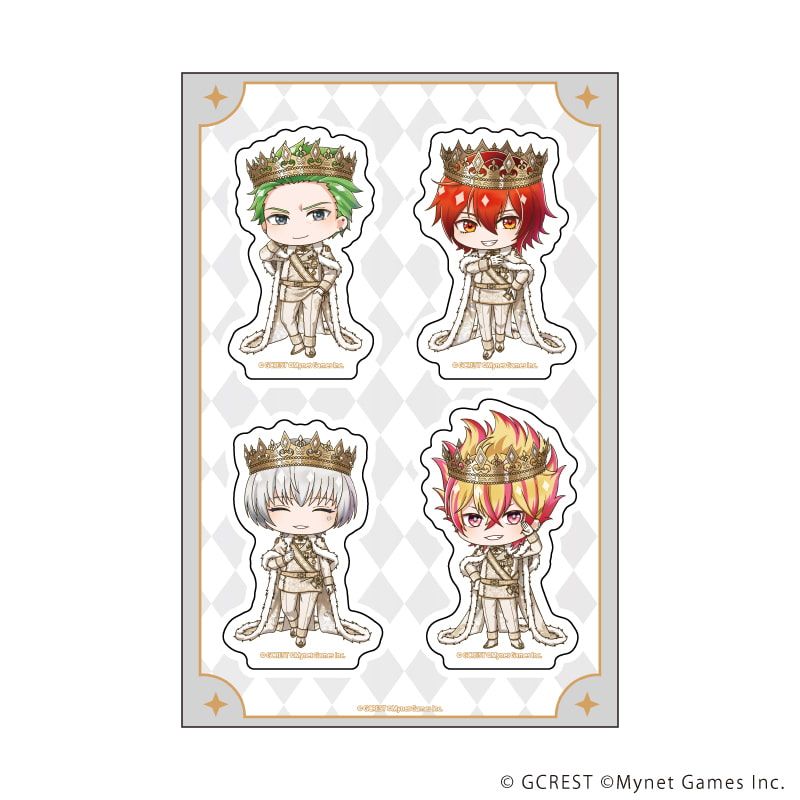 PETANTシール「夢王国と眠れる100人の王子様」14/集合デザインC(ミニキャライラスト)