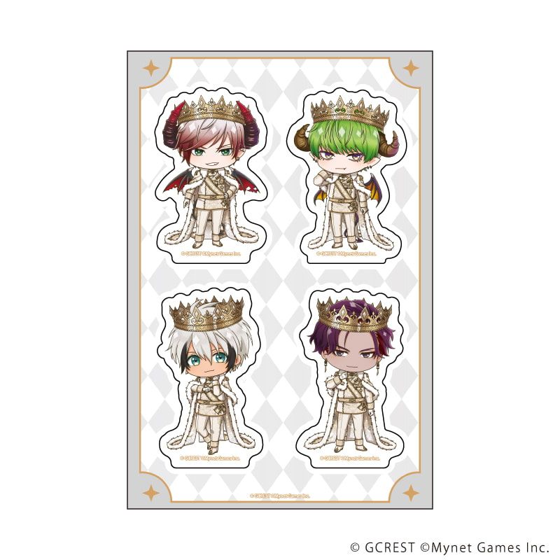 PETANTシール「夢王国と眠れる100人の王子様」13/集合デザインB(ミニキャライラスト)