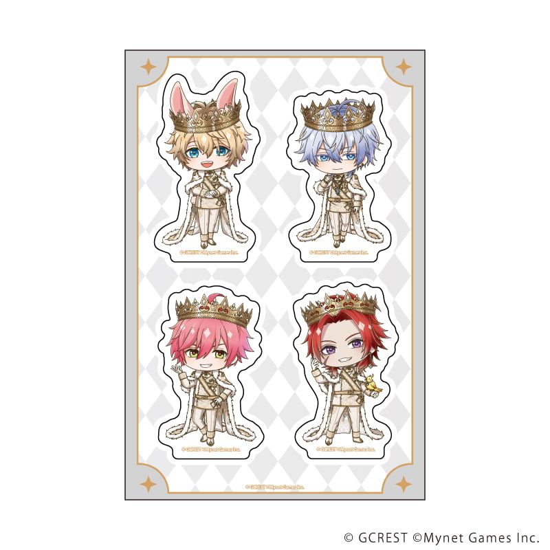 PETANTシール「夢王国と眠れる100人の王子様」12/集合デザインA(ミニキャライラスト)