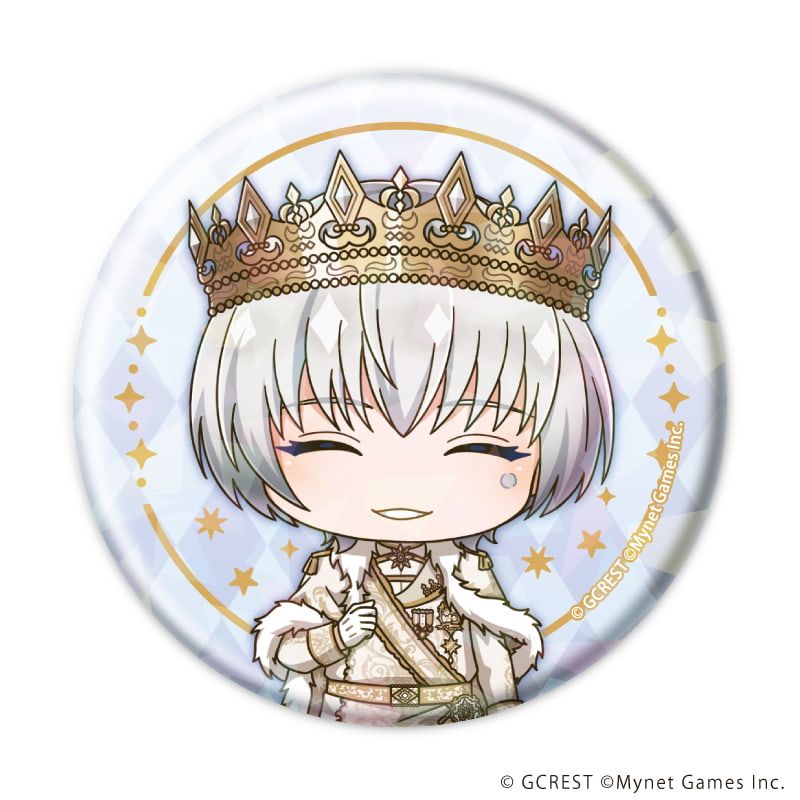 ホログラム缶バッジ(57mm)「夢王国と眠れる100人の王子様」19/コンプリートセット(全8種)(ミニキャライラスト)