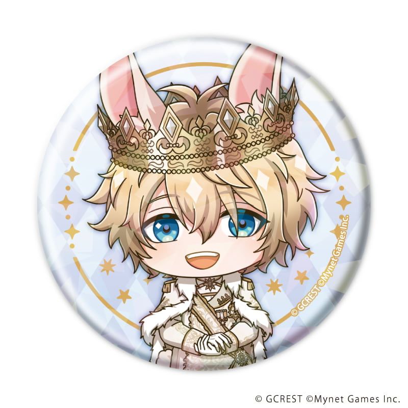 ホログラム缶バッジ(57mm)「夢王国と眠れる100人の王子様」18/コンプリートセット(全8種)(ミニキャライラスト)