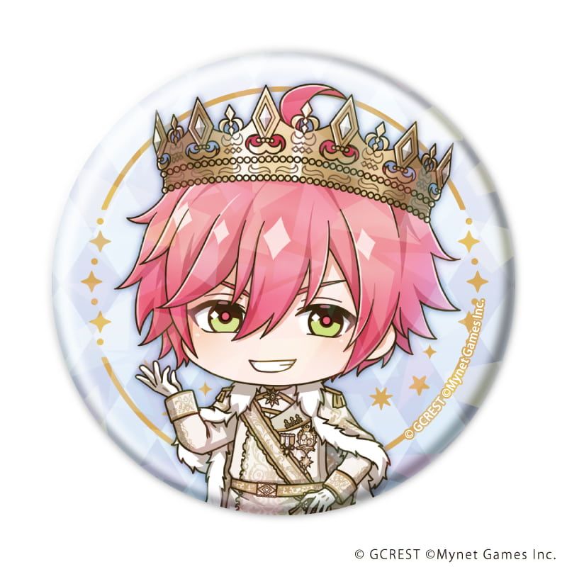 ホログラム缶バッジ(57mm)「夢王国と眠れる100人の王子様」18/コンプリートセット(全8種)(ミニキャライラスト)