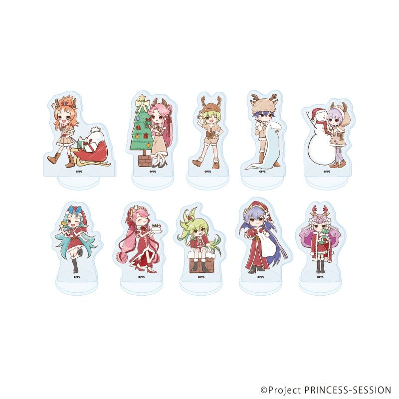 アクリルぷちスタンド「TVアニメ『プリンセッション・オーケストラ』」02/コンプリートセット(全10種) クリスマスVer.(グラフアートイラスト)