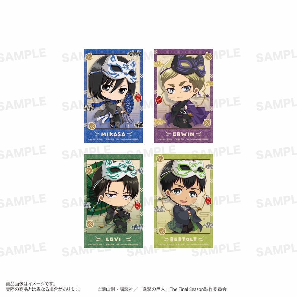 TVアニメ『進撃の巨人』 ミニフォトカードセット（きゃらほっぴん！）狐面ver.  B