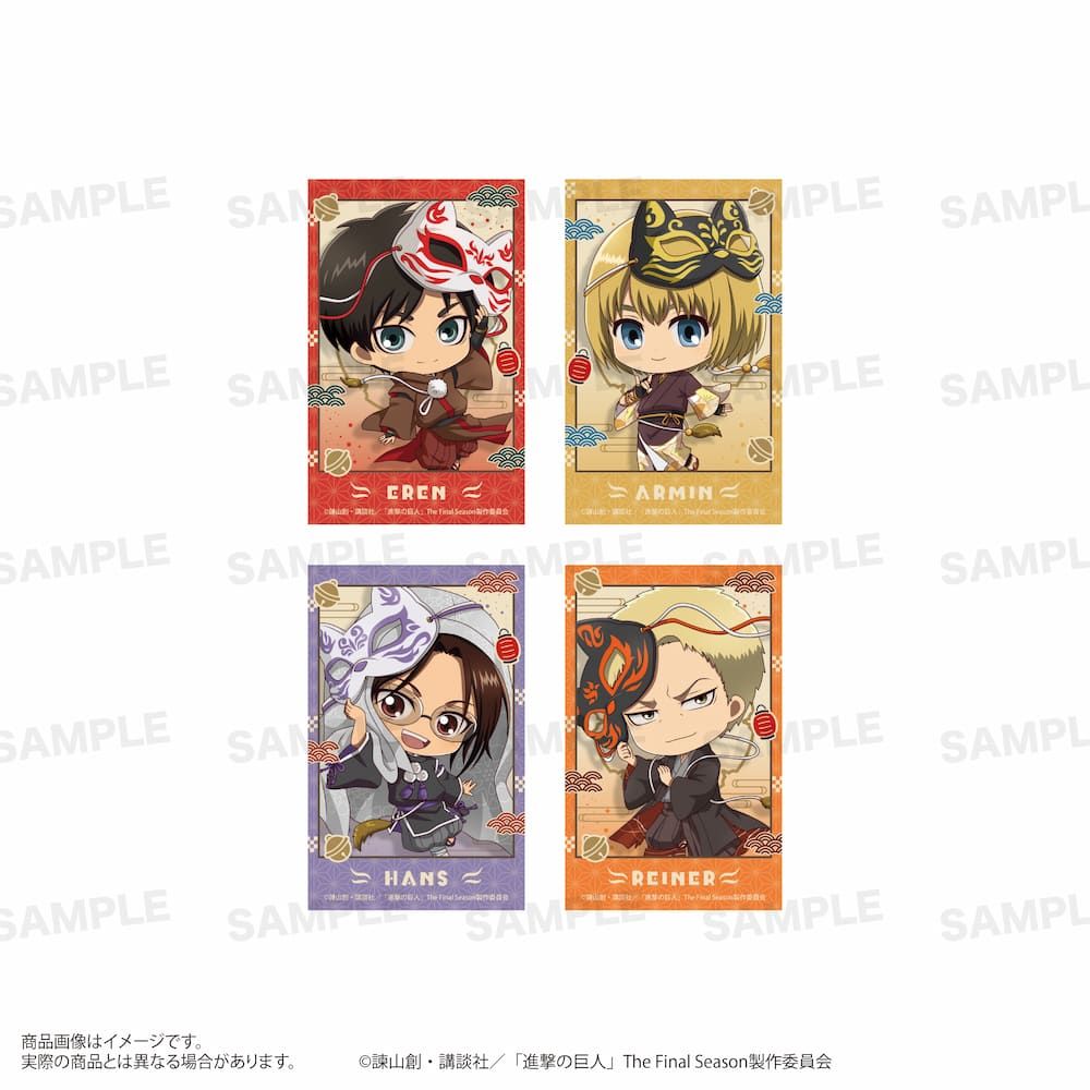TVアニメ『進撃の巨人』 ミニフォトカードセット（きゃらほっぴん！）狐面ver.  A