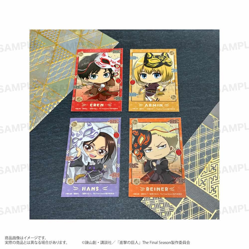 TVアニメ『進撃の巨人』 ミニフォトカードセット（きゃらほっぴん！）狐面ver.  A