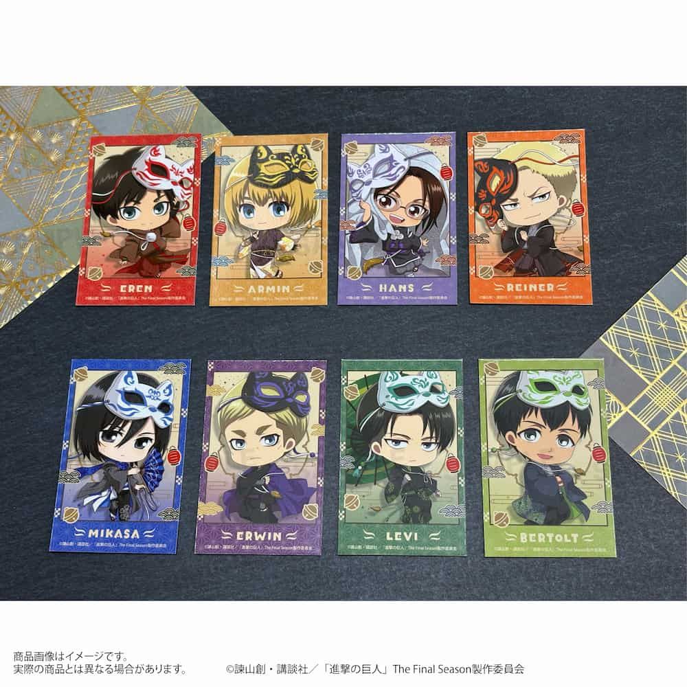 TVアニメ『進撃の巨人』 ミニフォトカードセット（きゃらほっぴん！）狐面ver.  A
