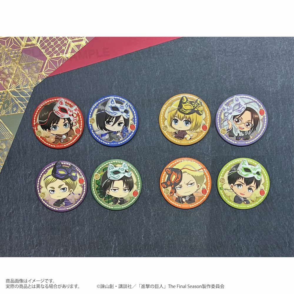 TVアニメ『進撃の巨人』 缶バッジセット （きゃらほっぴん！）狐面ver. アルミン＆ハンジ