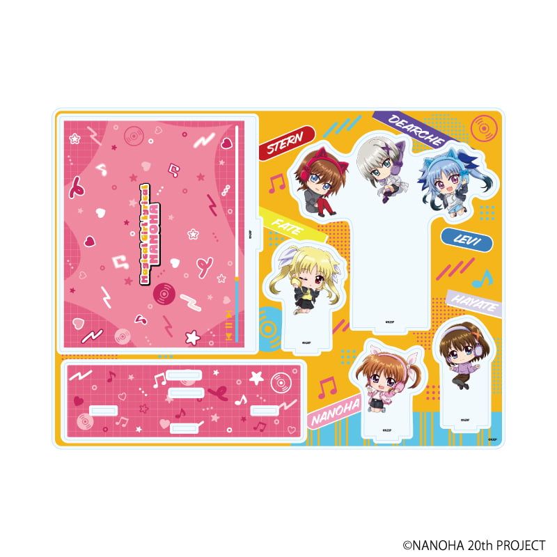 アクリルジオラマ「魔法少女リリカルなのはシリーズ」03/集合デザイン(ミニキャライラスト)