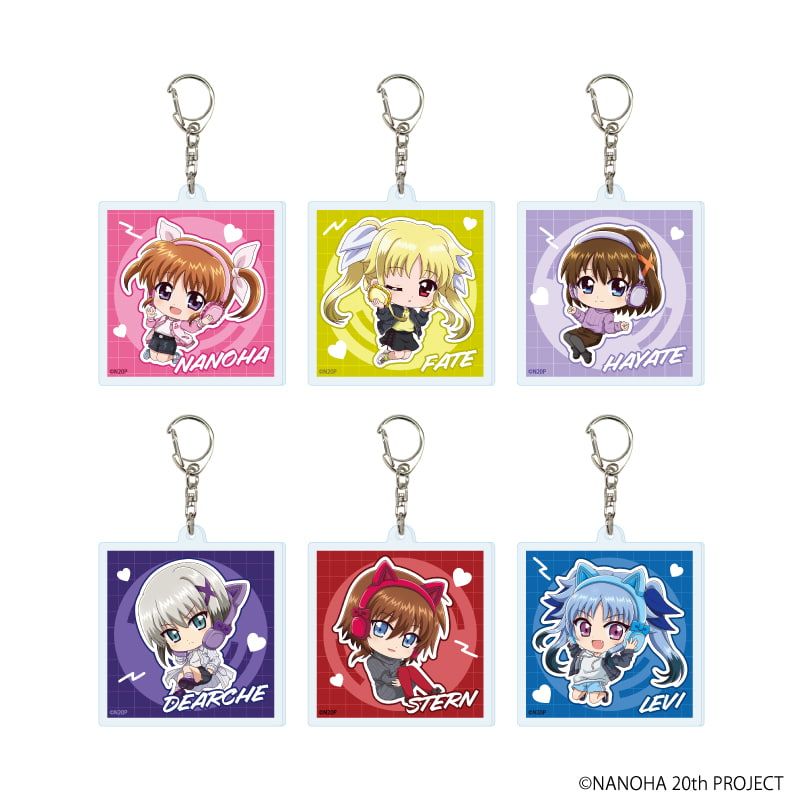 アクリルキーホルダー「魔法少女リリカルなのはシリーズ」12/コンプリートセット(全6種)(ミニキャライラスト)