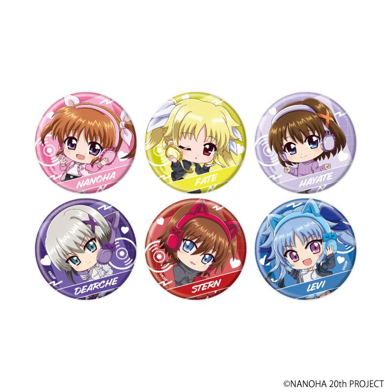 缶バッジ「魔法少女リリカルなのはシリーズ」28/コンプリートセット(全6種)(ミニキャライラスト)