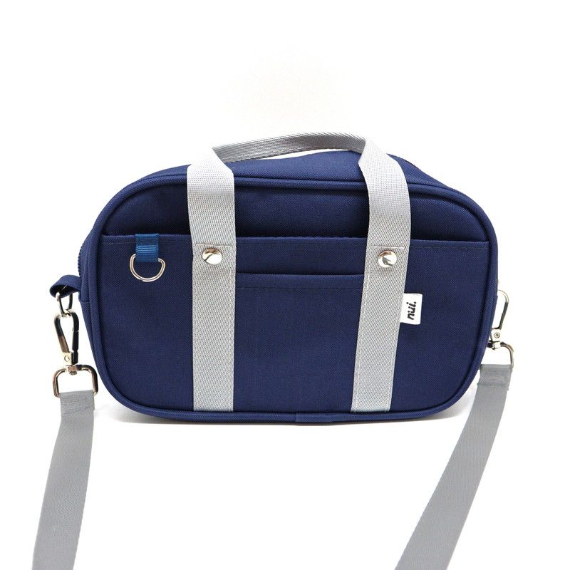 nui.スクールバッグ風ポーチ　ネイビー 【推し活】