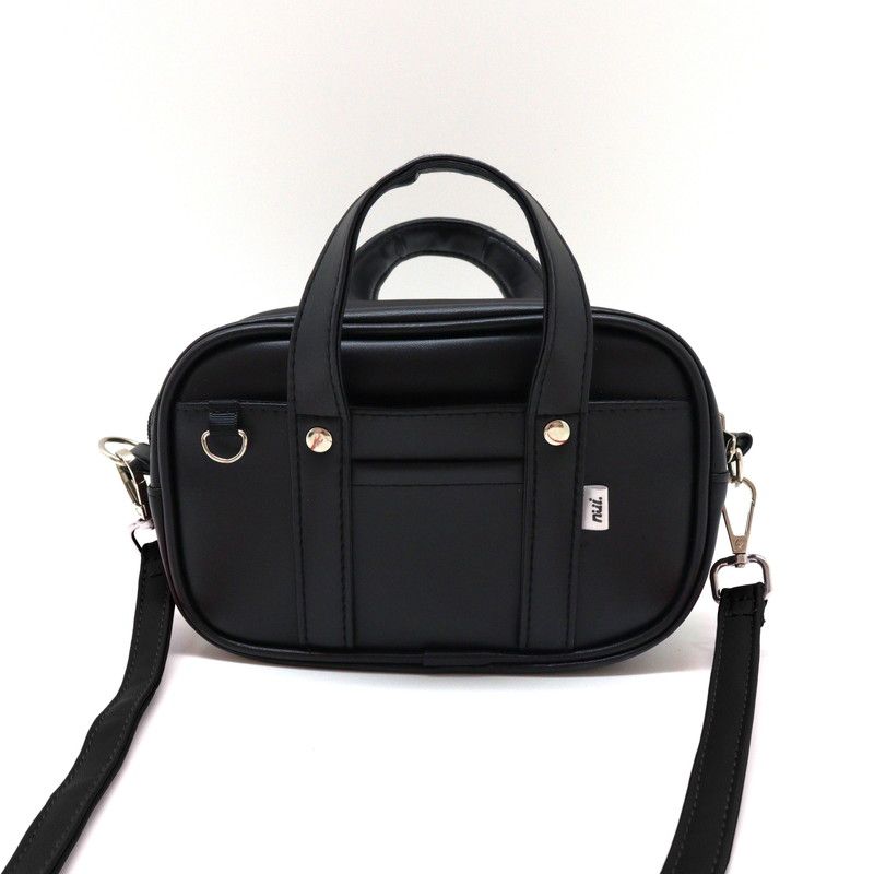 nui.スクールバッグ風ポーチ　ブラック 【推し活】