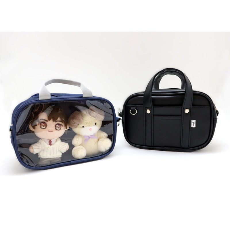 nui.スクールバッグ風ポーチ　ブラック 【推し活】