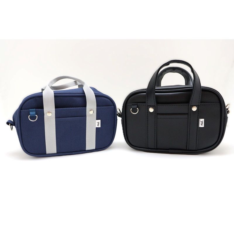 nui.スクールバッグ風ポーチ　ブラック 【推し活】