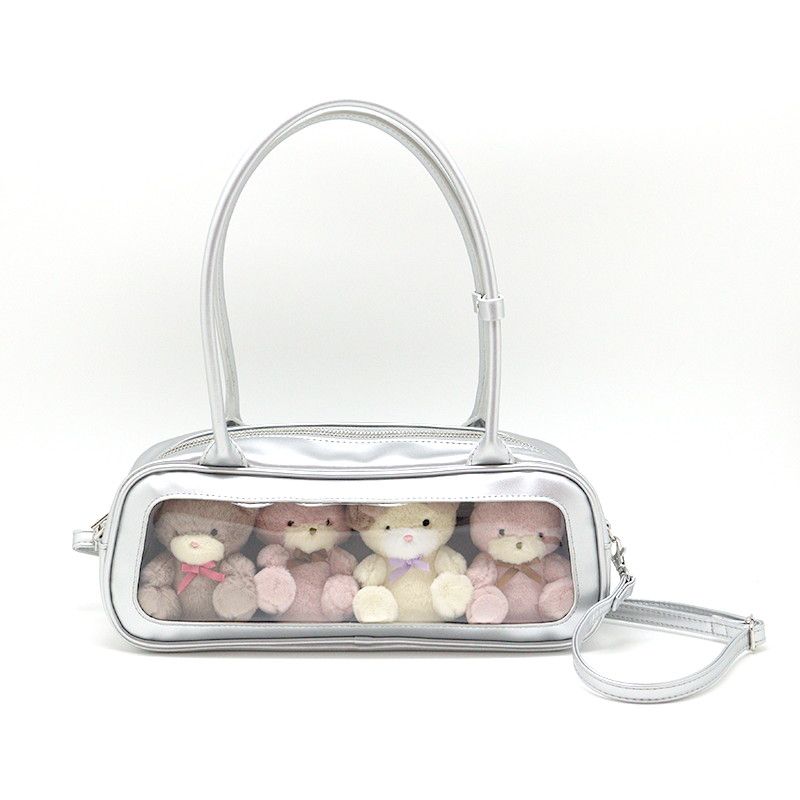 nui.ボストンぬいバッグ　シルバー 【推し活】