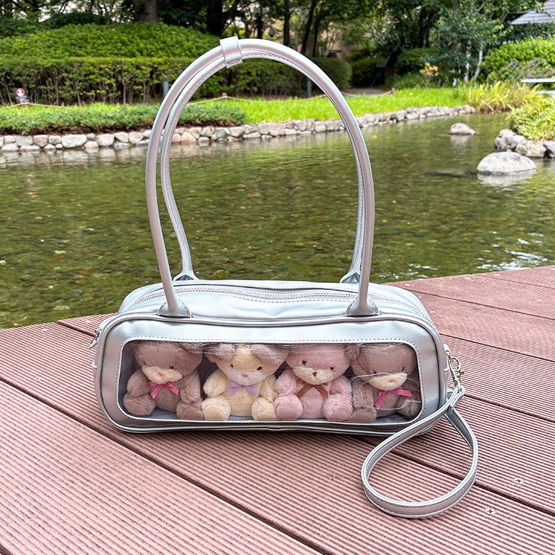 nui.ボストンぬいバッグ　シルバー 【推し活】