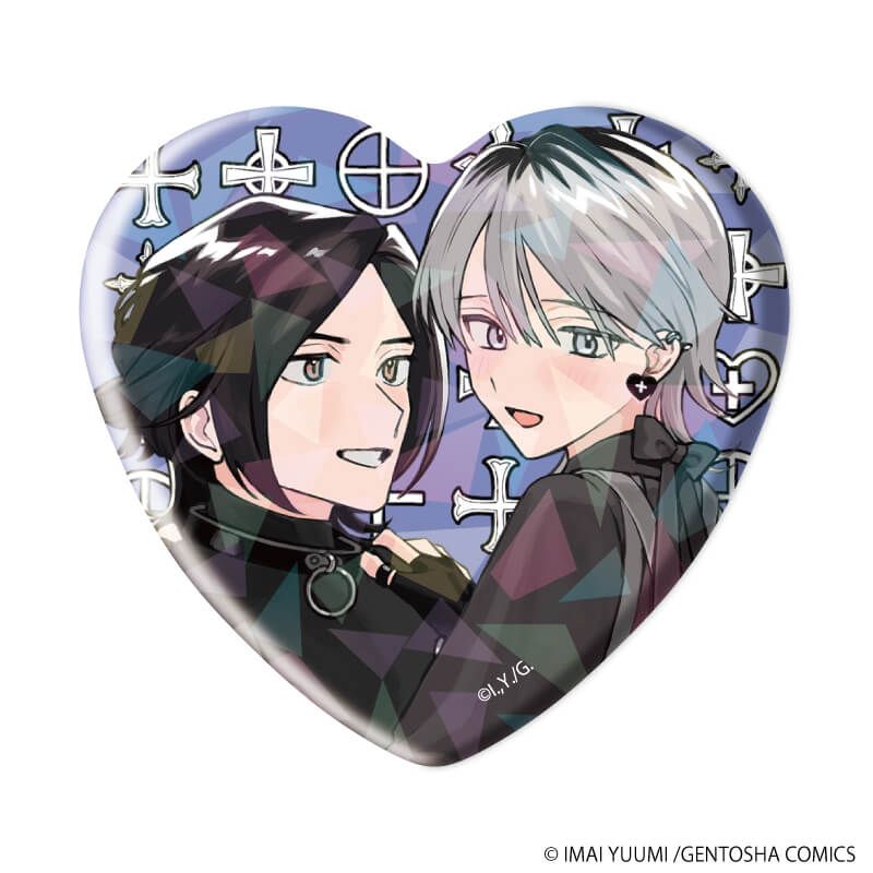 ホログラムハート型缶バッジ「弱虫オメガは溺愛されたい」01/コンプリートセット(全6種)(描き下ろしイラスト)