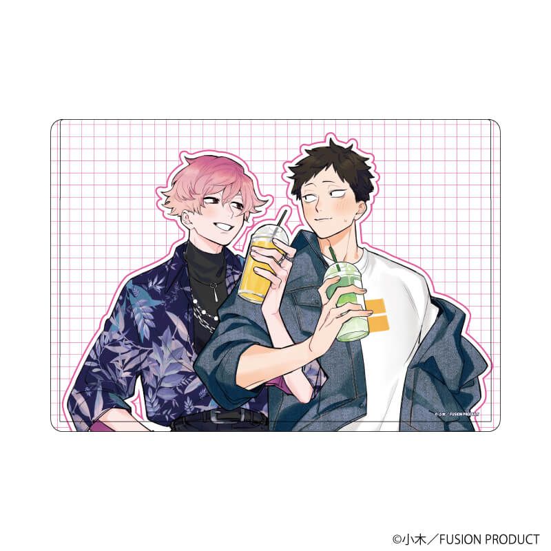 キャラクリアケース「仲良くしようねお隣さん」01/御子柴&向島(描き下ろしイラスト)