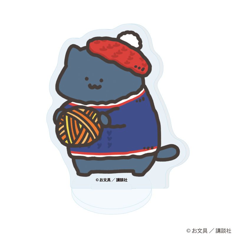 アクリルぷちスタンド「お文具といっしょ」28/クリスマスニットver. コンプリートセット(全6種）(描き下ろしイラスト)