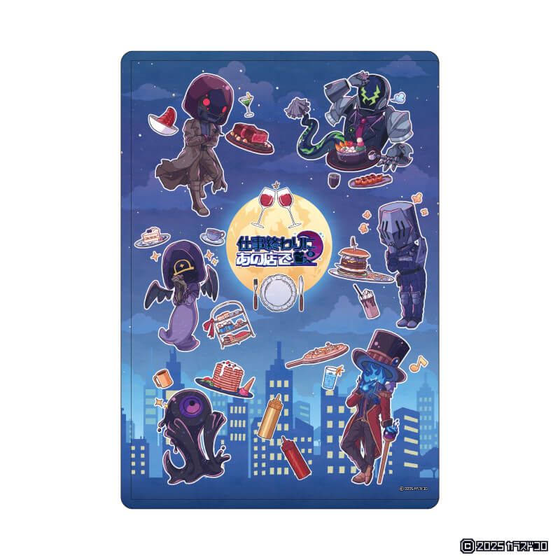 キャラクリアケース「仕事終わりにあの店で」01/集合デザイン(グラフアートイラスト)