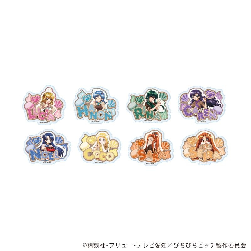 おなまえアクリルプレートバッジ「マーメイドメロディーぴちぴちピッチ」01/バレンタインver. ブラインド(8種)(描き下ろしイラスト)