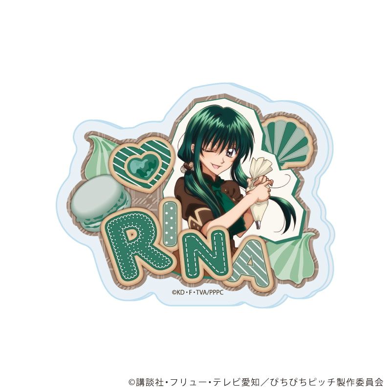 おなまえアクリルプレートバッジ「マーメイドメロディーぴちぴちピッチ」01/バレンタインver. ブラインド(8種)(描き下ろしイラスト)