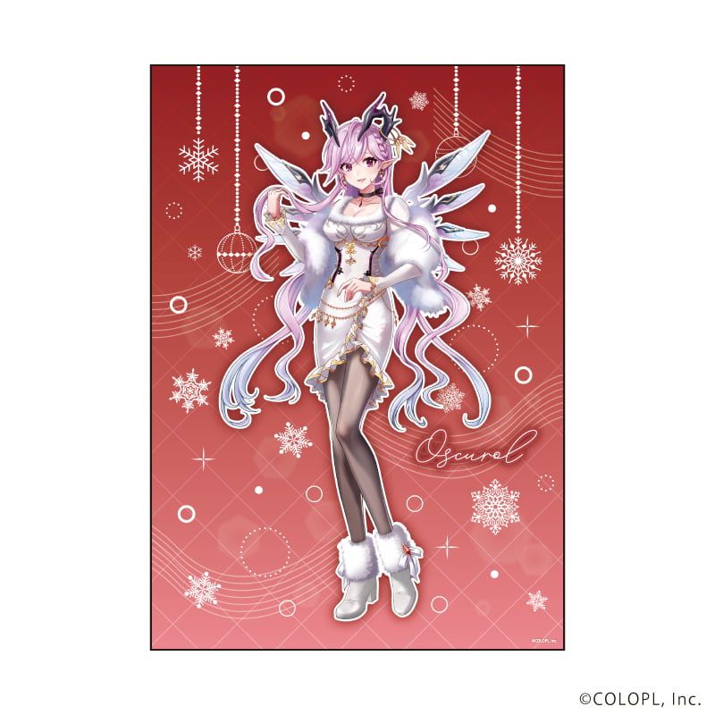 A3クリアポスター「白猫プロジェクト」03/クリスマスver. オスクロル(描き下ろしイラスト)