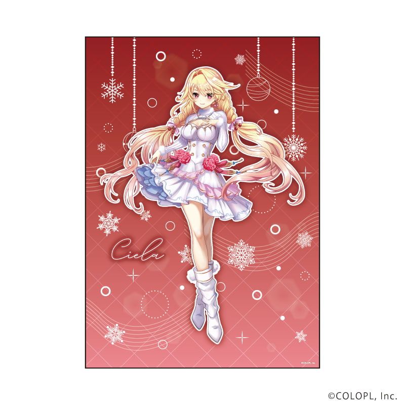 A3クリアポスター「白猫プロジェクト」02/クリスマスver. シエラ(描き下ろしイラスト)