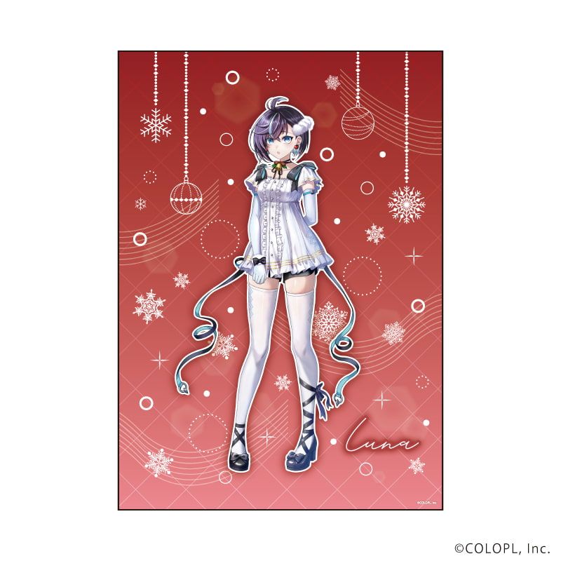 A3クリアポスター「白猫プロジェクト」01/クリスマスver. ルナ(描き下ろしイラスト)