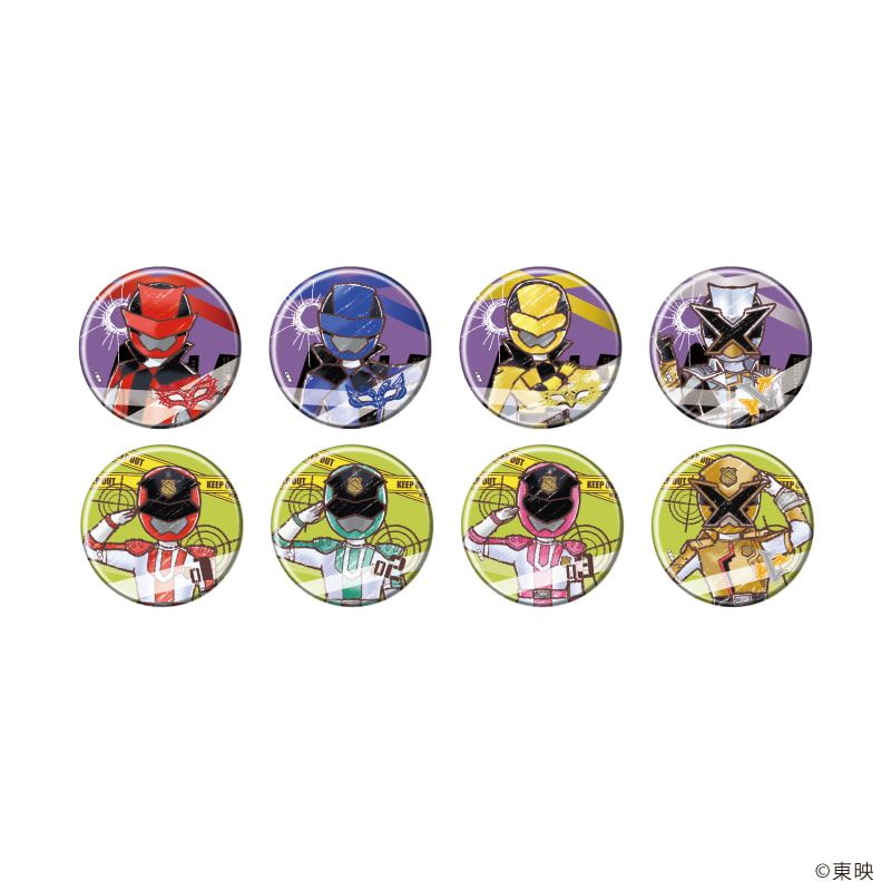 缶バッジ「快盗戦隊ルパンレンジャーVS警察戦隊パトレンジャー」01/ブラインド(8種)(グラフアートイラスト)