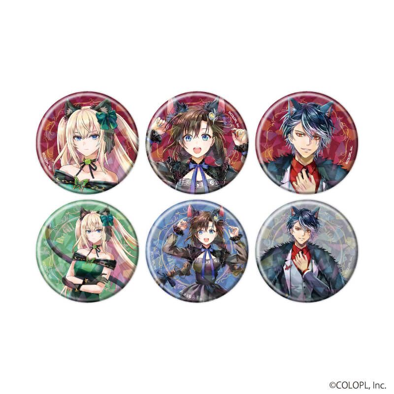 ホログラム缶バッジ(57mm)「クイズRPG 魔法使いと黒猫のウィズ」04/猫の日ver. コンプリートセット(全6種)(描き下ろしイラスト)