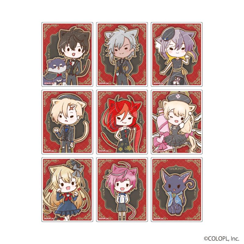 ミニクリアステッカー「クイズRPG 魔法使いと黒猫のウィズ」01/猫の日ver. ブラインド(9種)(グラフアートイラスト)