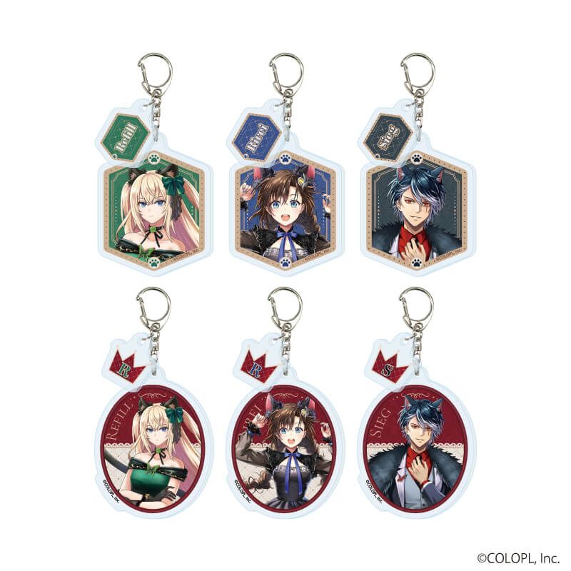 パーツ付きアクリルキーホルダー「クイズRPG 魔法使いと黒猫のウィズ」01/猫の日ver. ブラインド(6種)(描き下ろしイラスト)