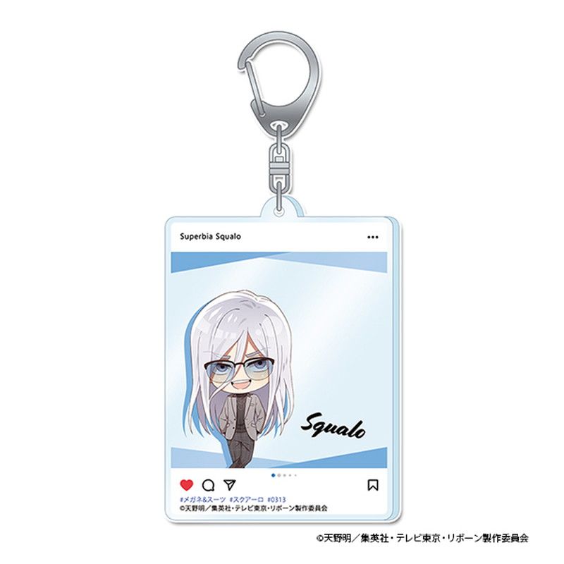 家庭教師ヒットマンREBORN! ぷちちょこ アクリルキーホルダー【スクアーロ】メガネ&スーツver.