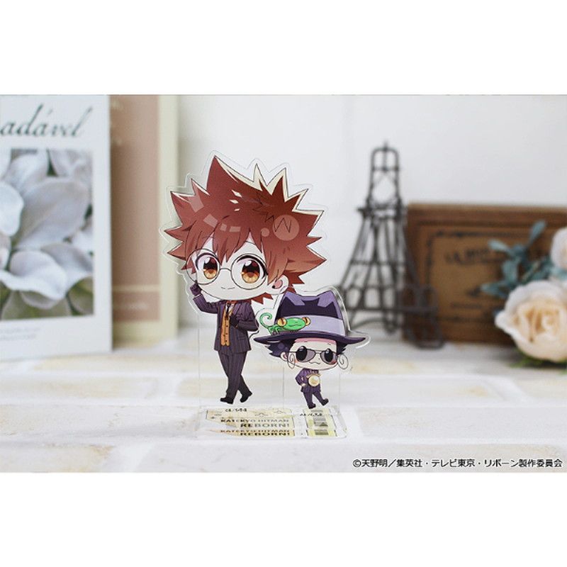 家庭教師ヒットマンREBORN! ぷちちょこ アクリルスタンド【沢田綱吉&リボーン】メガネ&スーツver.