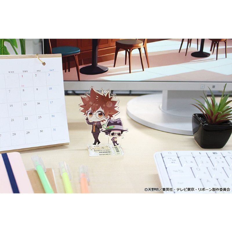 家庭教師ヒットマンREBORN! ぷちちょこ アクリルスタンド【沢田綱吉&リボーン】メガネ&スーツver.
