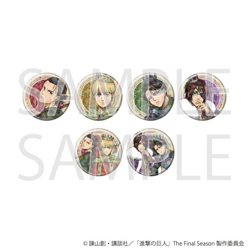 ホログラム缶バッジ(57mm)「TVアニメ『進撃の巨人』The Final Season」02/タロットver. コンプリートセット(全6種)(描き下ろしイラスト)