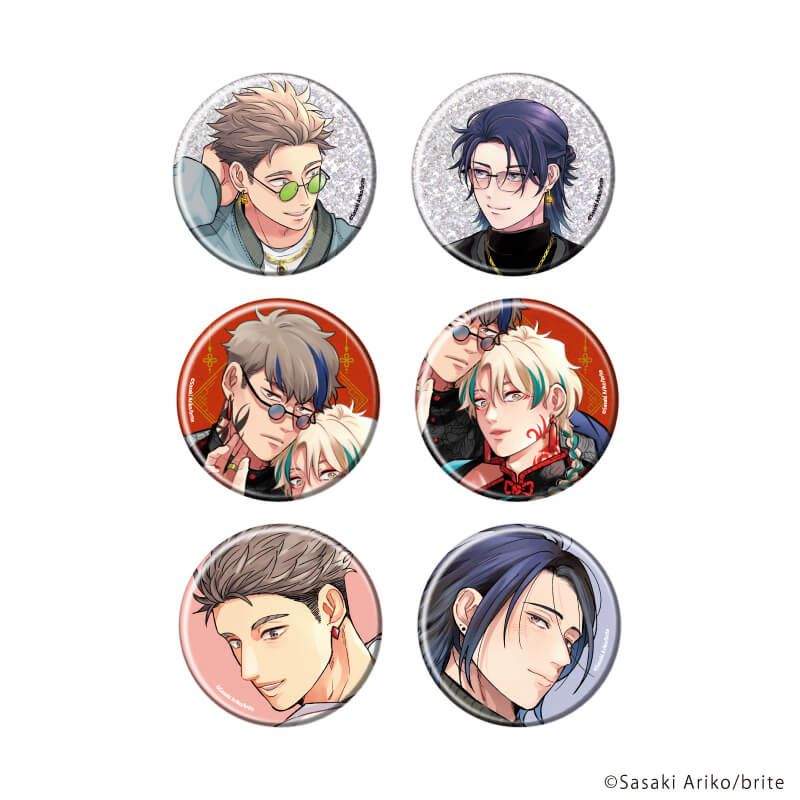 缶バッジ「佐々木ありこ先生」01/コンプリートセット(全6種)(公式&描き下ろしイラスト)