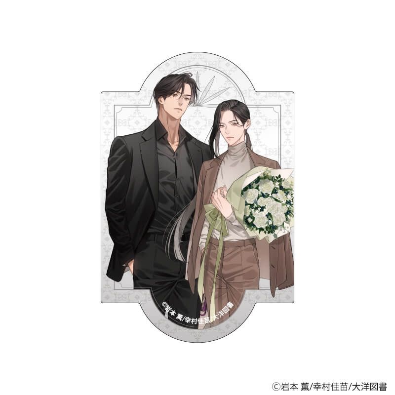 ダイカットスマホステッカー「αの花嫁 共鳴恋情」「Ωの花燭 共鳴恋情」01/孔王李里耶＆燕城路旺(描き下ろしイラスト)