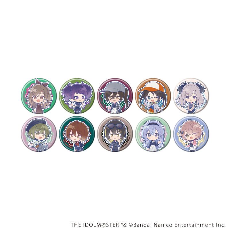 缶バッジ「アイドルマスター シャイニーカラーズ」07/おでかけver. コンプリートセット(全10種)(ミニキャライラスト)