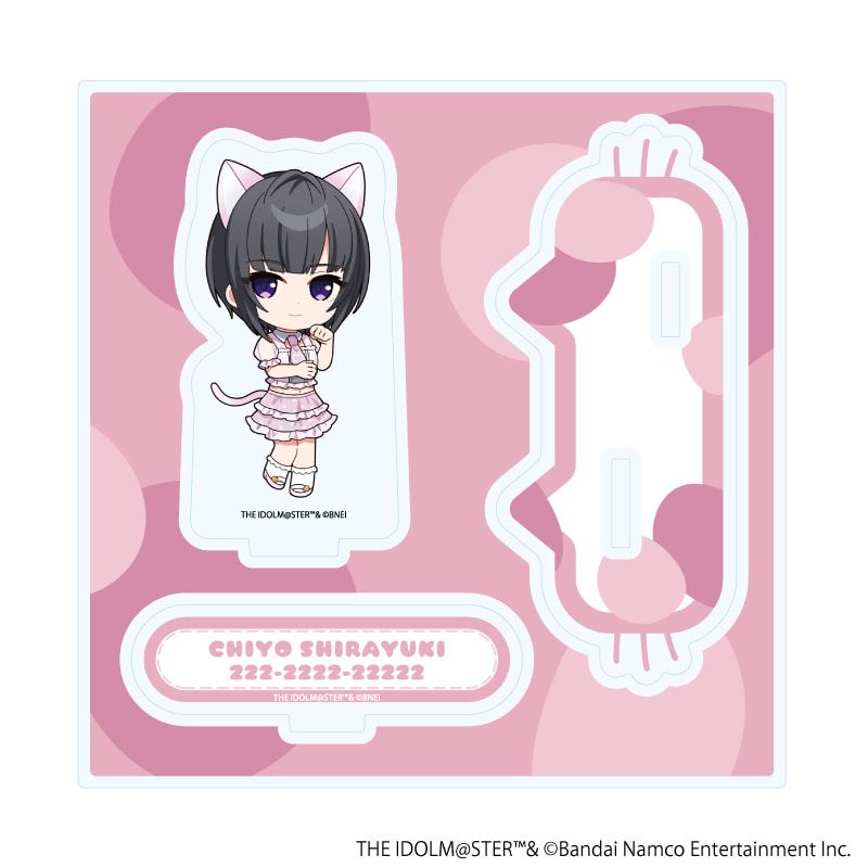 アクリルスタンドプレート「アイドルマスター シンデレラガールズ」18/白雪千夜 猫ver.(ミニキャライラスト)